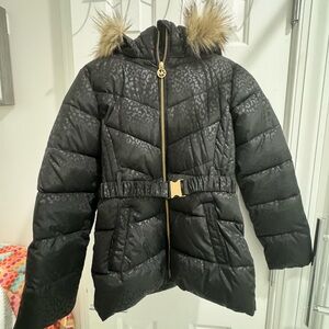 Michael Kors Winter Ski Jacket Coat Water Repellent Black Youth Girls 14 Size
